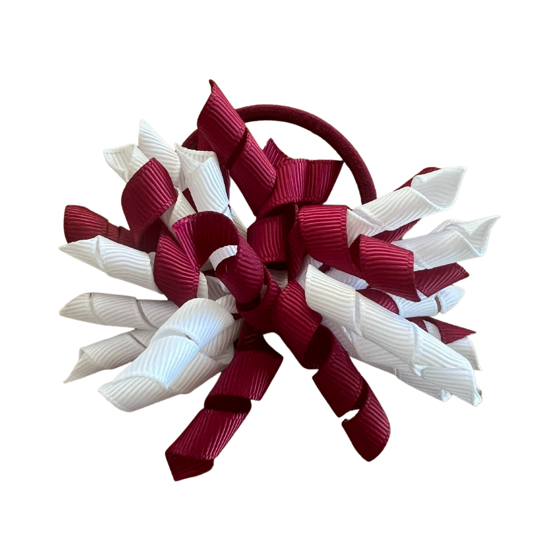 Burgundy & White Hair Accessories