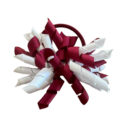 Burgundy & White Hair Accessories