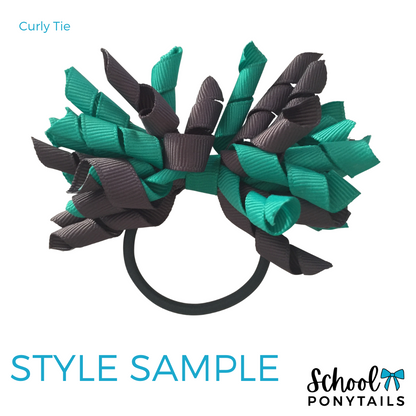 Teal & Charcoal Grey & White Hair Accessories