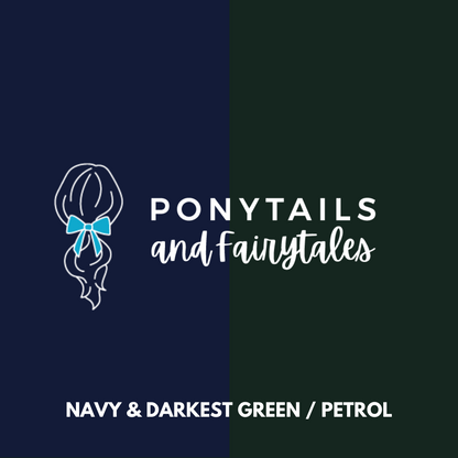 Dark Petrol Green & Navy Hair Accessories