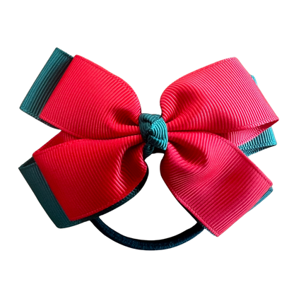 Bottle Green & Red Hair Accessories