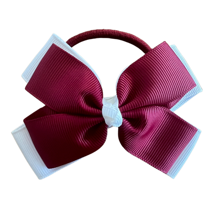 Burgundy & White Hair Accessories