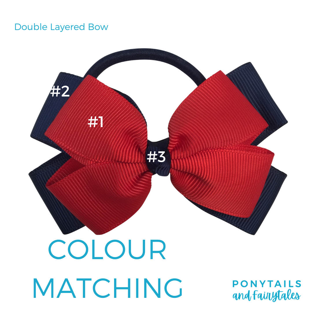 Red & Navy Hair Accessories - Ponytails and Fairytales