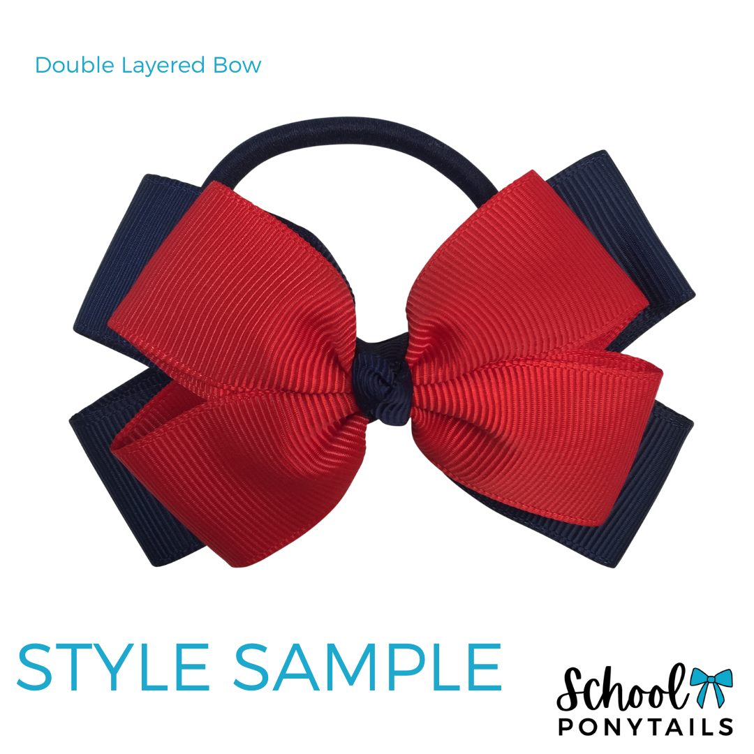 Red & Navy Hair Accessories - Ponytails and Fairytales