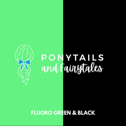 Fluoro Green & Black Hair Accessories