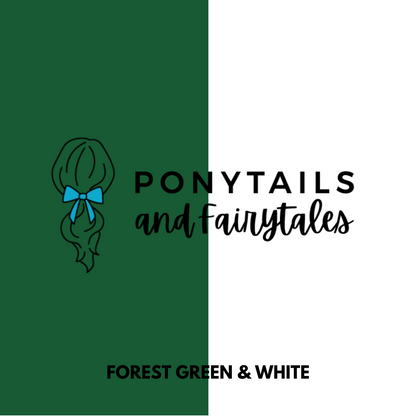 Forest Green & White Hair Accessories
