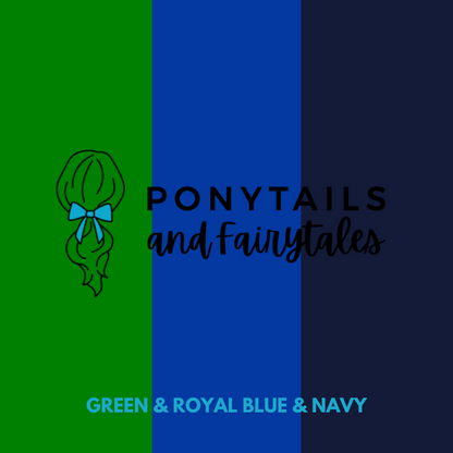 Green & Royal Blue & Navy Hair Accessories