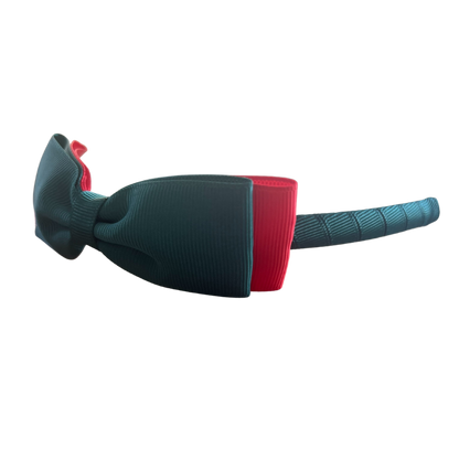 Bottle Green & Red Hair Accessories