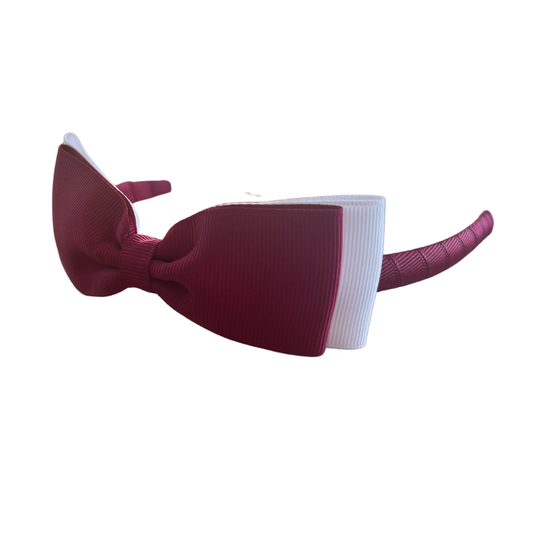 Burgundy & White Hair Accessories