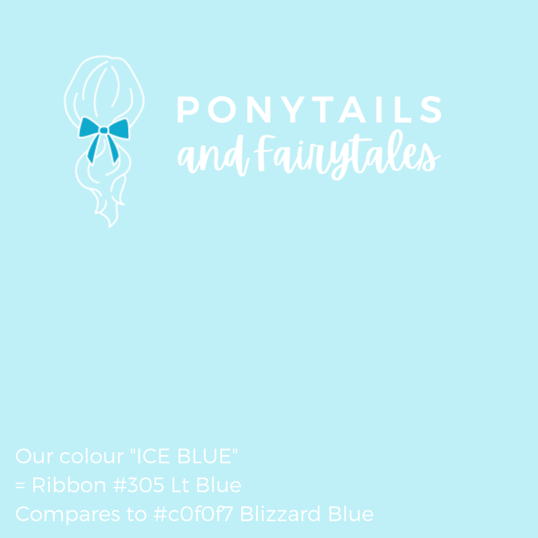 Ice Blue Hair Accessories - Ponytails and Fairytales