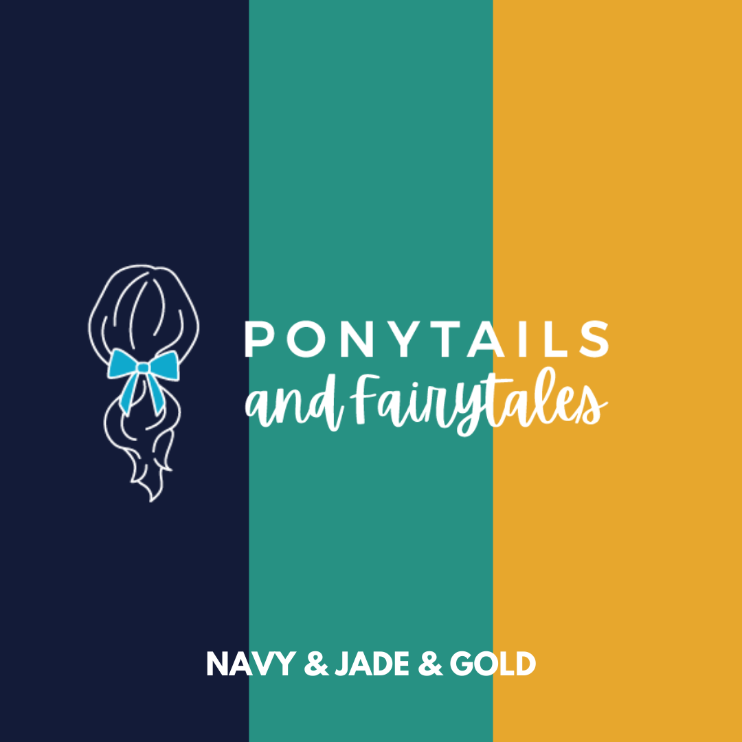 Jade & Gold & Navy Hair Accessories