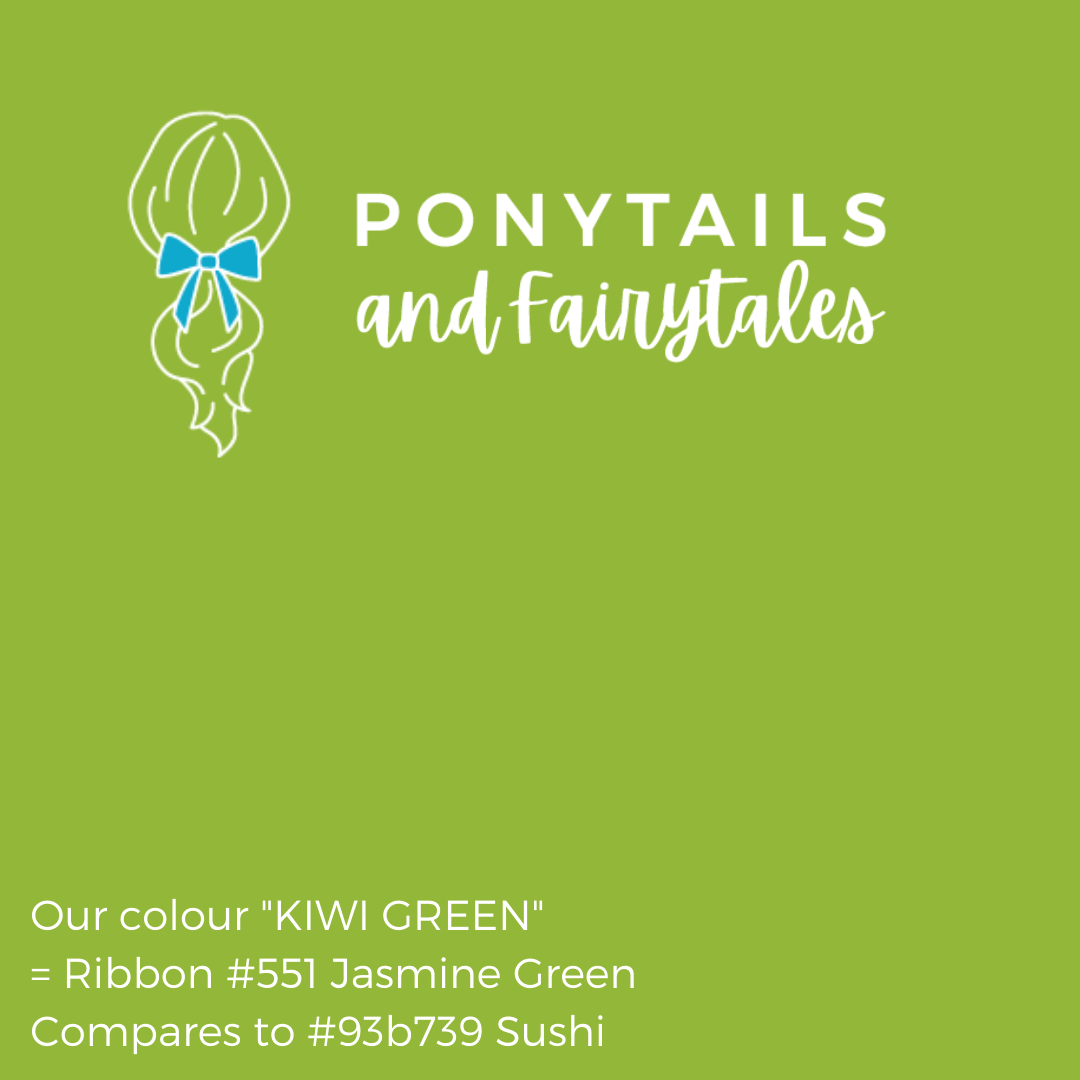 Kiwi Green Hair Accessories - Ponytails and Fairytales