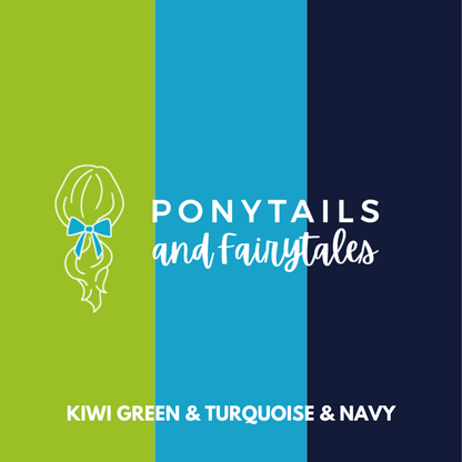 Kiwi Green & Turquoise & Navy Hair Accessories