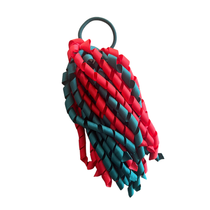 Bottle Green & Red Hair Accessories