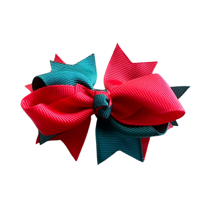 Bottle Green & Red Hair Accessories