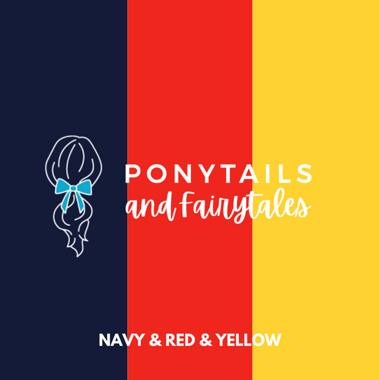 Navy & Red & Yellow Hair Accessories