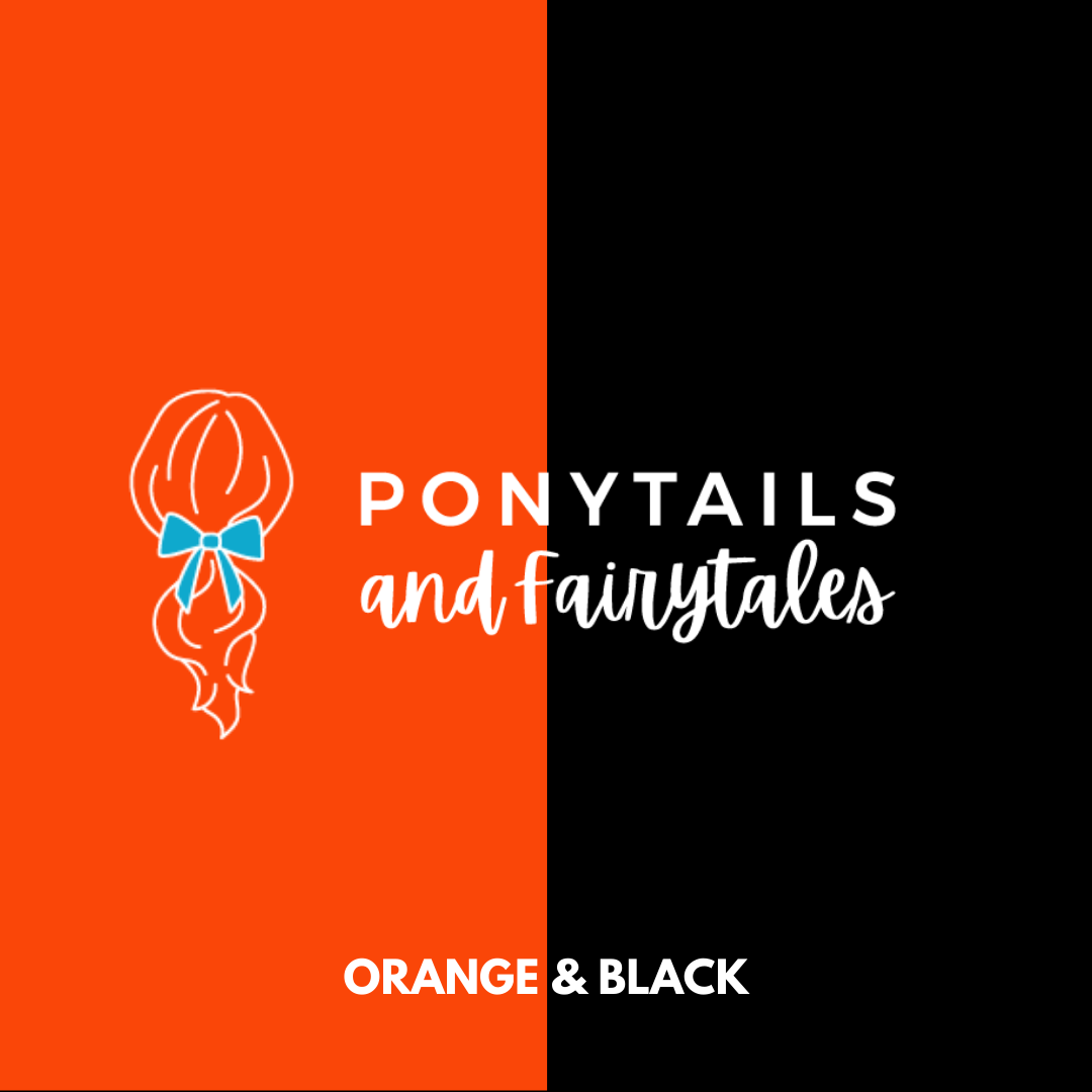 Orange & Black Hair Accessories - Ponytails and Fairytales