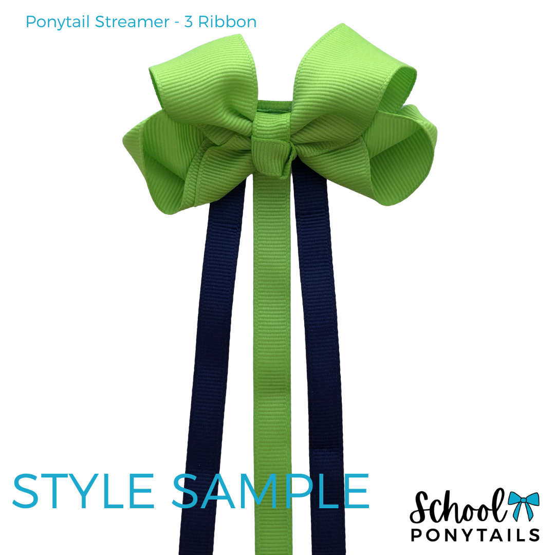 Red & Navy Hair Accessories - Ponytails and Fairytales