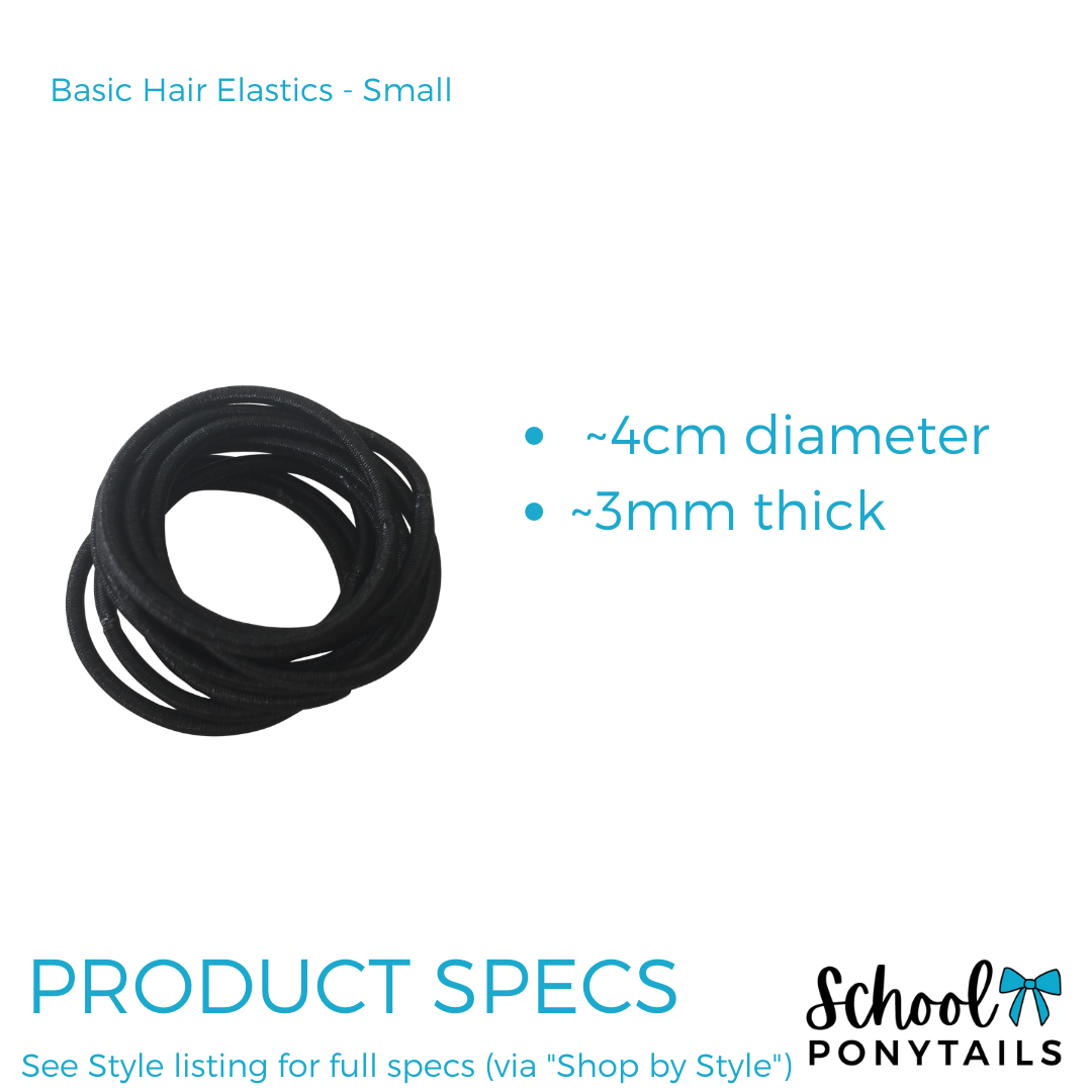 Basic Hair Elastics - Small (10pc) - Ponytails and Fairytales