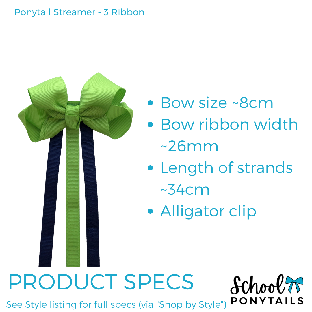 Red & Navy Hair Accessories - Ponytails and Fairytales