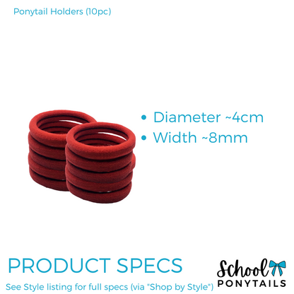 Red & White Hair Accessories - Ponytails and Fairytales