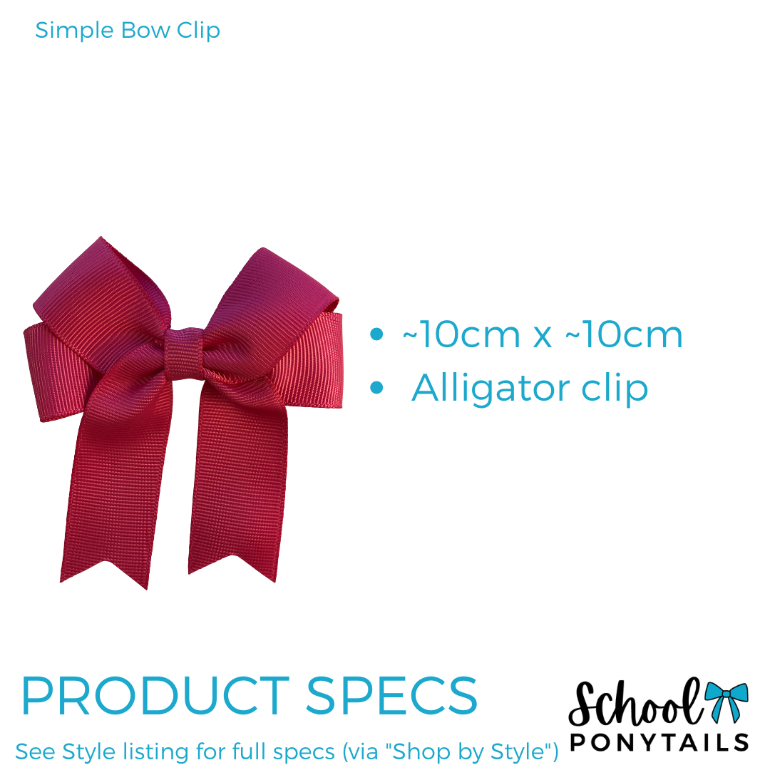 Simple Bow Clip - Ponytails and Fairytales