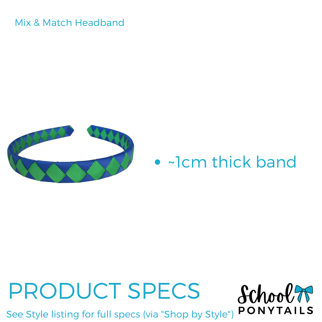 Mix & Match Headband - Combined Colours - Ponytails and Fairytales