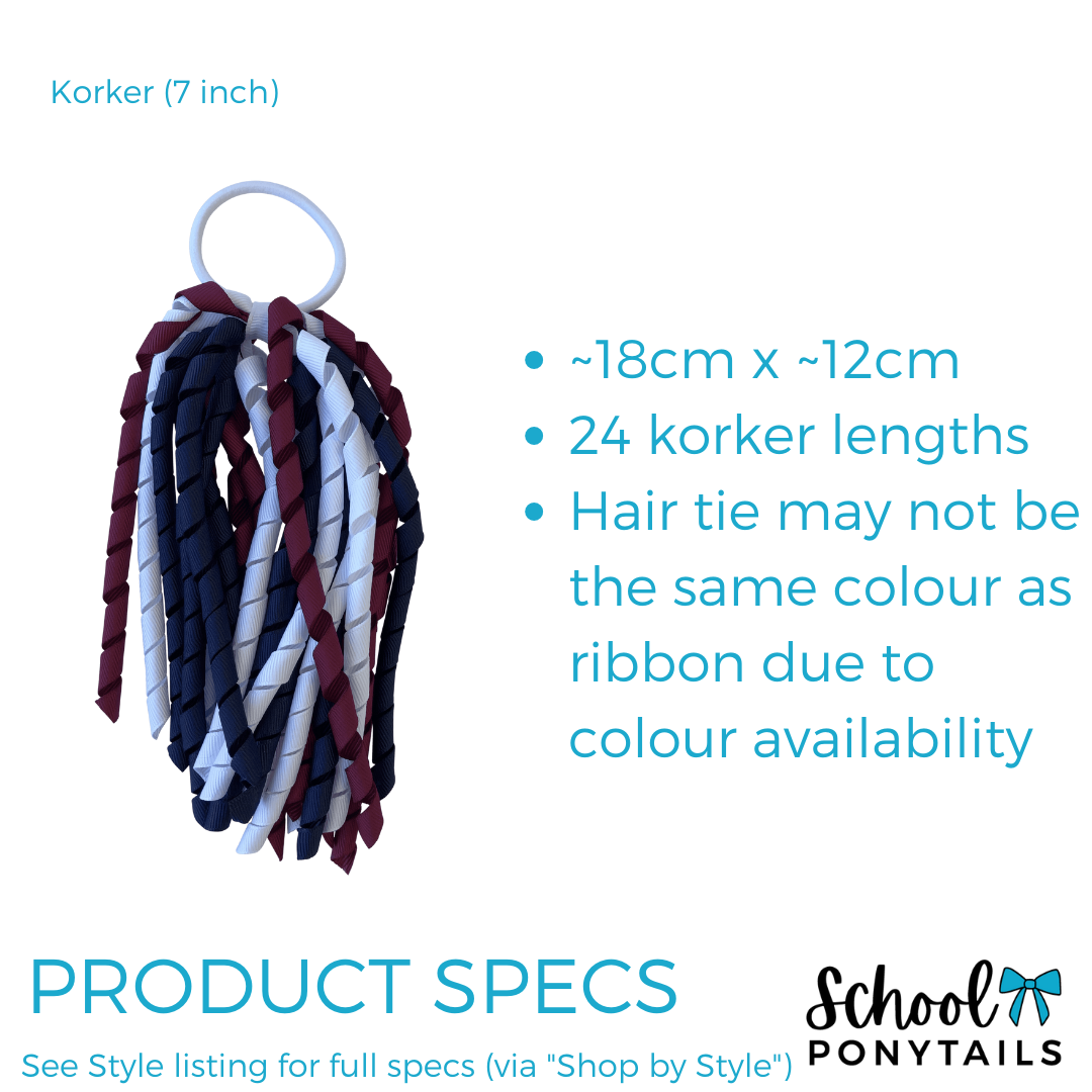Red & Navy Hair Accessories - Ponytails and Fairytales