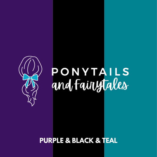 Purple & Black & Teal Hair Accessories