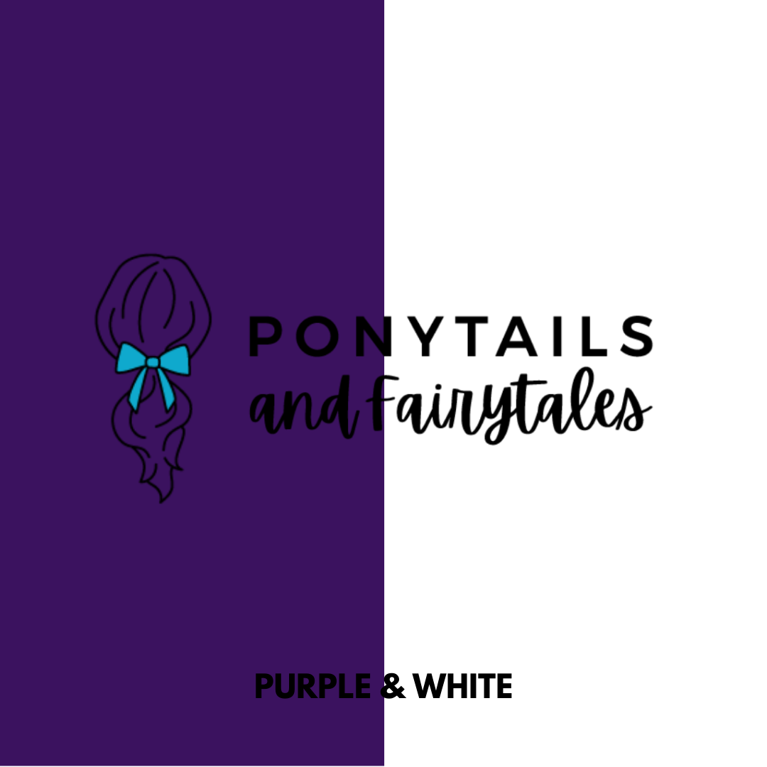 Purple & White Hair Accessories