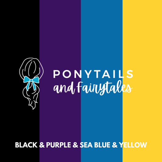 Black & Yellow & Purple & Sea Blue Hair Accessories
