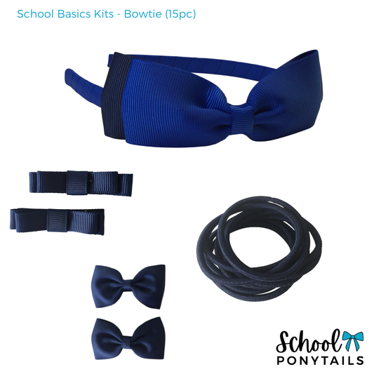School Basics Kit - Bowtie (15pc) - Ponytails and Fairytales