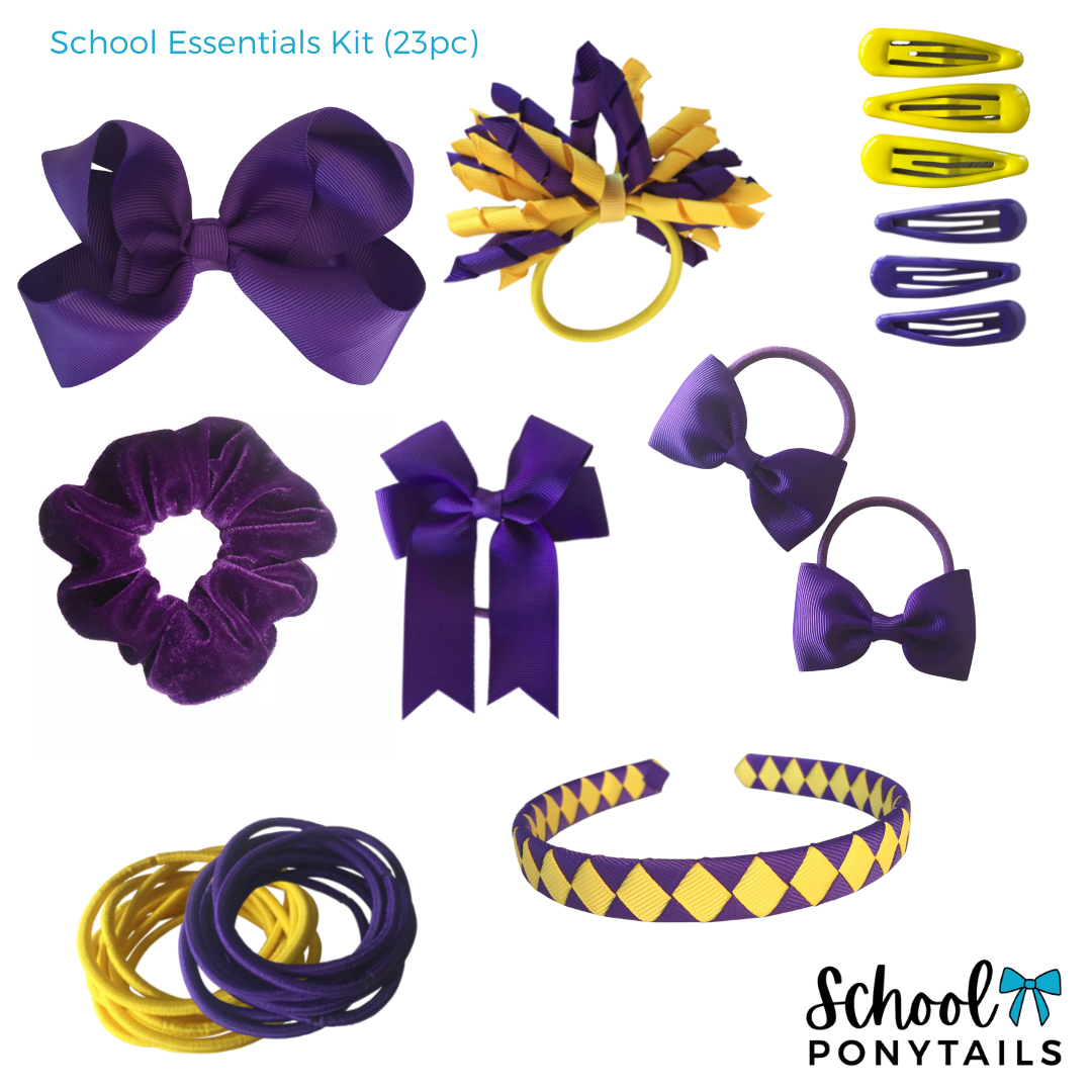Purple & Black Hair Accessories - Ponytails and Fairytales