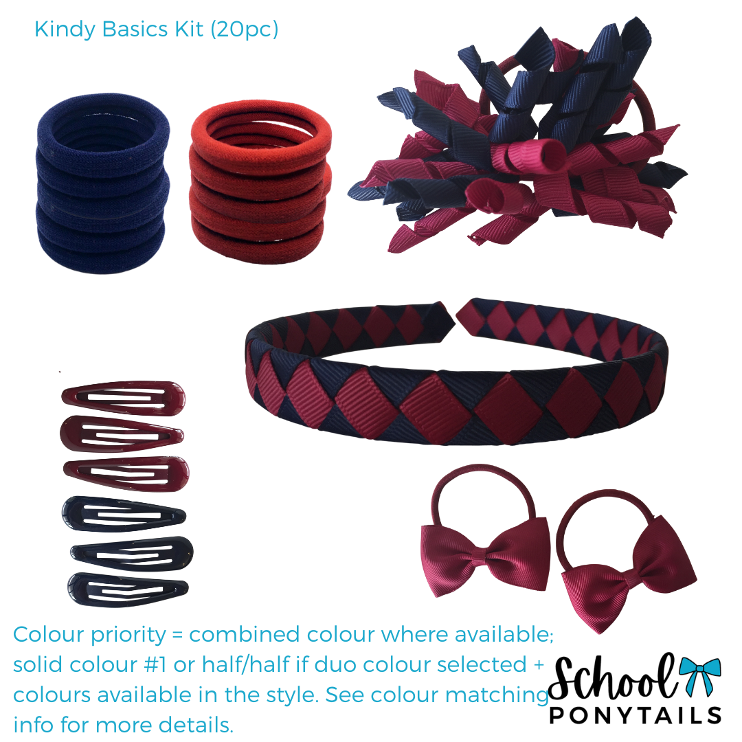 Sea Blue & Purple Hair Accessories - Ponytails and Fairytales