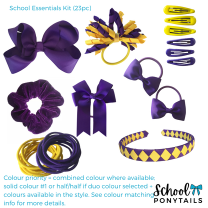 Navy Hair Accessories - Ponytails and Fairytales