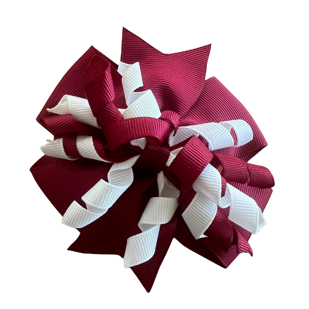 Burgundy & White Hair Accessories