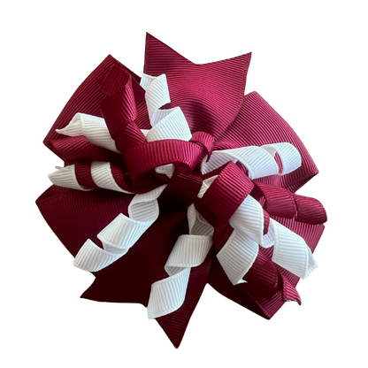 Burgundy & White Hair Accessories