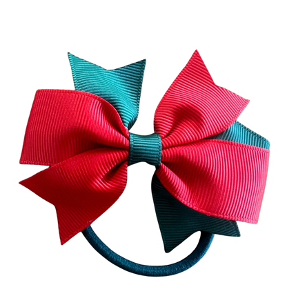 Bottle Green & Red Hair Accessories