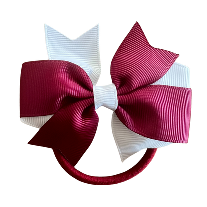 Burgundy & White Hair Accessories