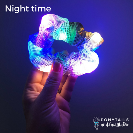 Shimmery Light Up Scrunchie - Mermaid