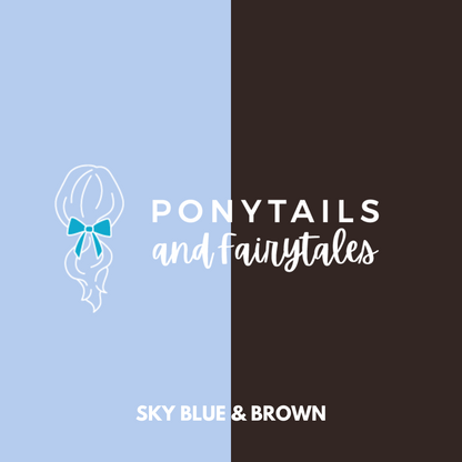 Sky Blue & Brown Hair Accessories