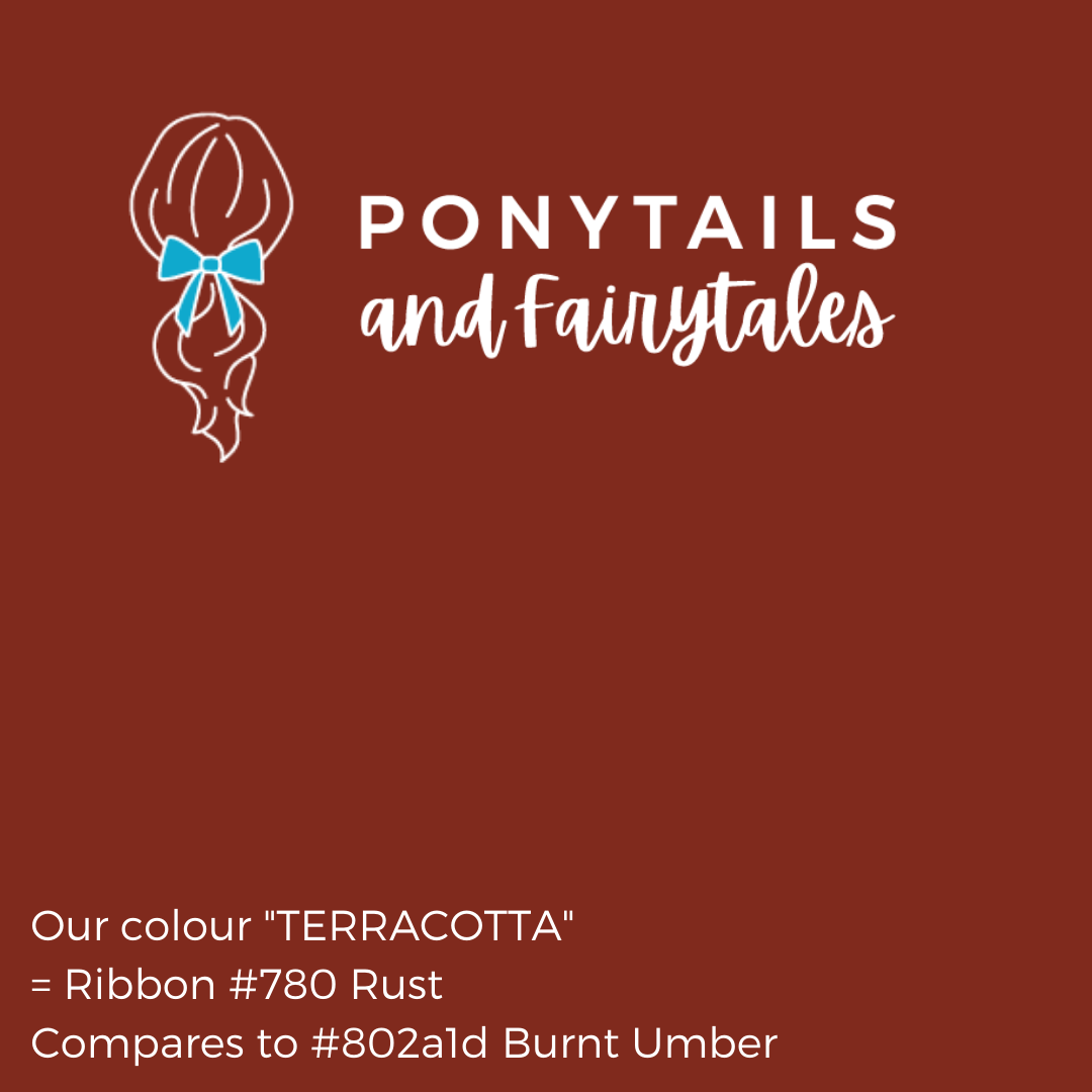 Terracotta / Burnt Orange Hair Accessories - Ponytails and Fairytales