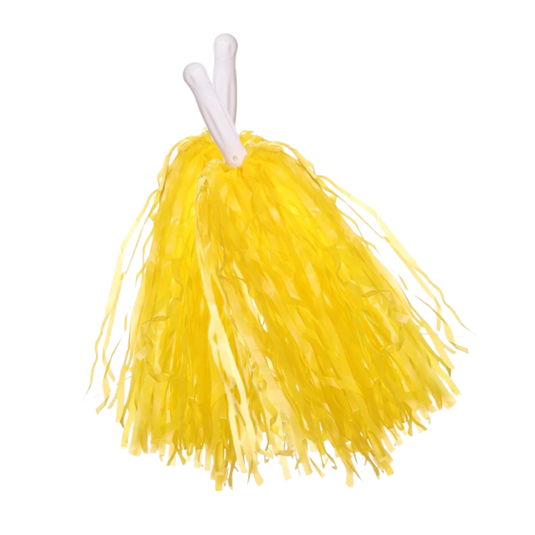 Gold / Yellow Pom Poms (2pc) - Ponytails and Fairytales