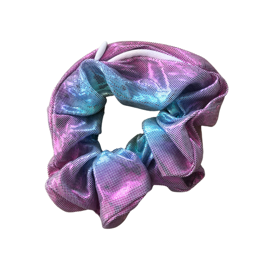 Secret Pocket Zipper Scrunchie - Shimmery Mermaid