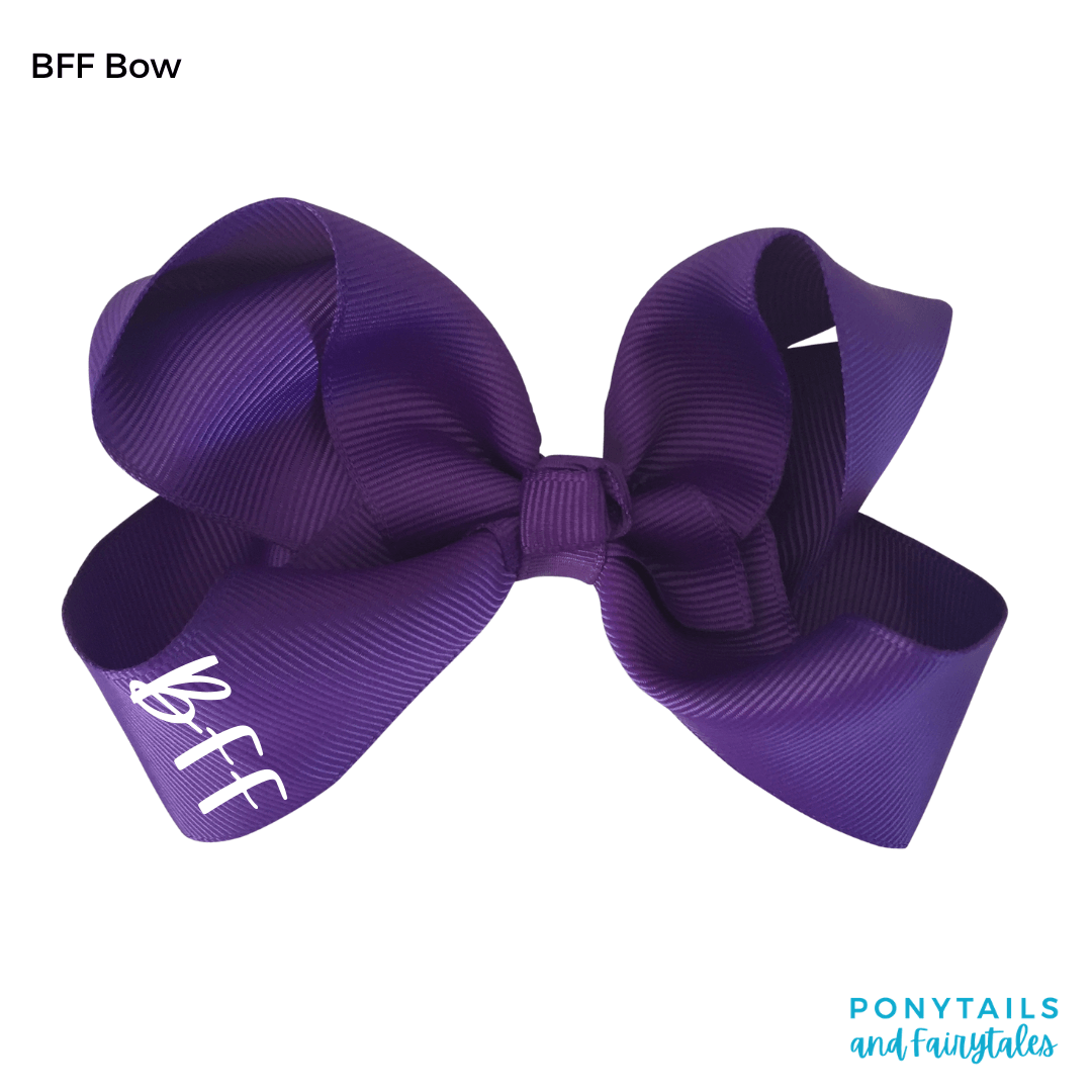 Best Friends / BFF Bow - Hair clips - School Uniform Hair Accessories - Ponytails and Fairytales