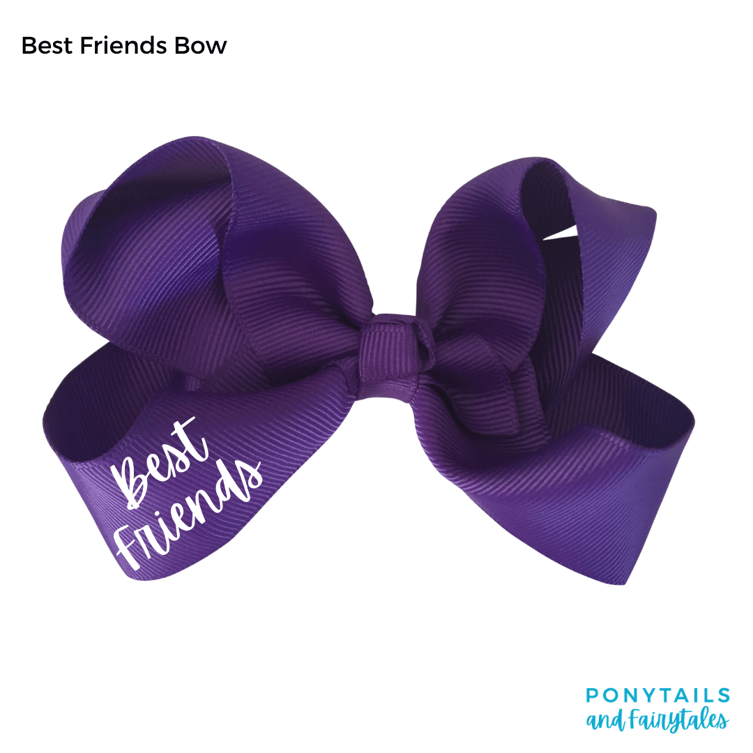 Best Friends / BFF Bow - Hair clips - School Uniform Hair Accessories - Ponytails and Fairytales
