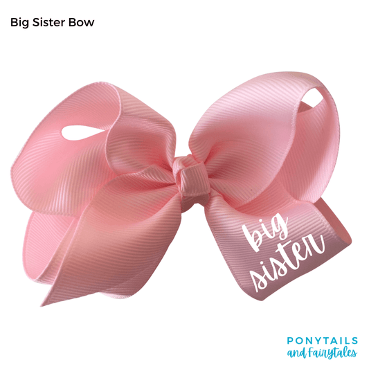 Big Sister / Little Sister Big Bow - Hair clips - School Uniform Hair Accessories - Ponytails and Fairytales