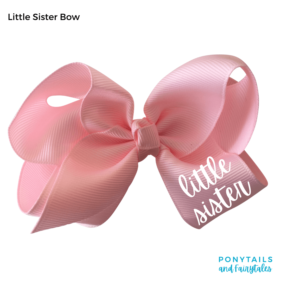 Big Sister / Little Sister Big Bow - Hair clips - School Uniform Hair Accessories - Ponytails and Fairytales