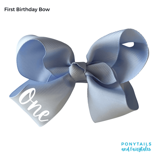 Birthday (Age) Big Bow - Hair clips - School Uniform Hair Accessories - Ponytails and Fairytales