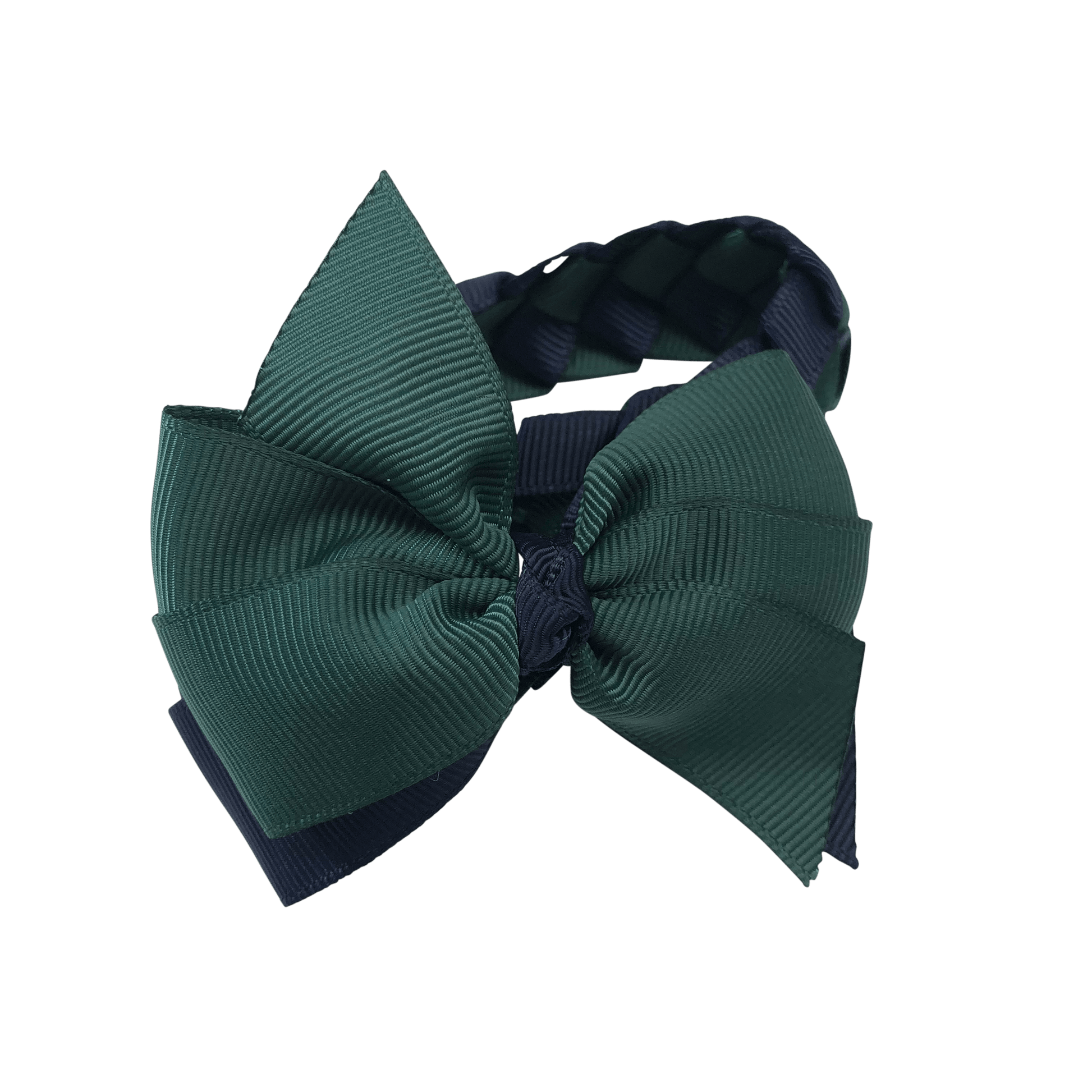 Bottle Green & Navy Hair Accessories - Ponytails and Fairytales